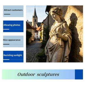 Grande Sculpture Personnalisée en Marbre pour Église, Extérieur et Intérieur, Thème Déesse des Quatre Saisons et Père Saint, pour Jardin, Villa, Décoration Européenne - Product Image 4