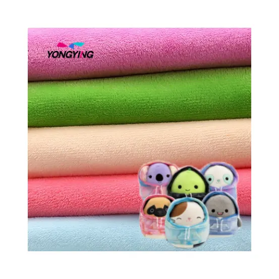 Yongying Chất lượng cao 95% Polyester 5% Spandex siêu mềm dệt kim da lộn Fleece vải cho quần áo