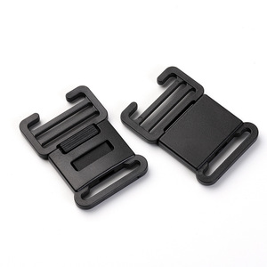 Boucle en plastique noire réglable de 30 mm pour sangle de sac à dos, accessoire de fixation - Product Image 1