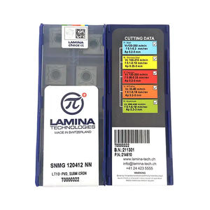 SNMG120412NN LT10 100% inserto de torneado de carburo original herramienta de torneado insertos de corte Cnc de carburo - Product Image 1