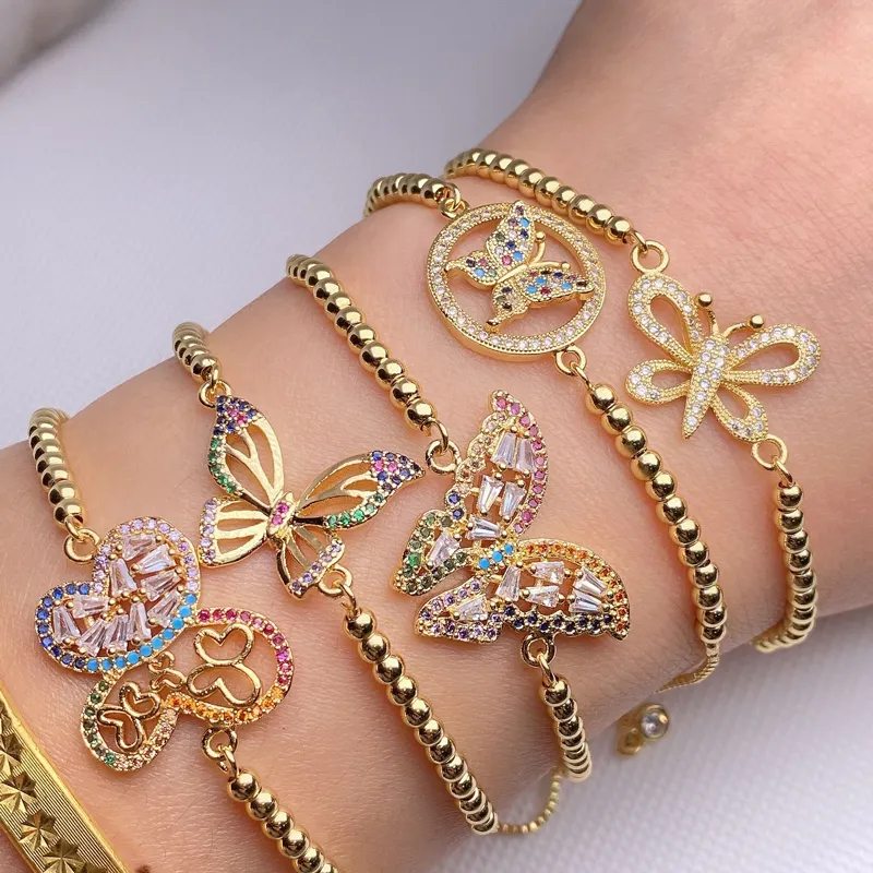 Schmuck Charms Bulk Original Schmetterling Zubehör DIY handgemachte Hochzeit verstellbare Glieder kette Armband Ohrring