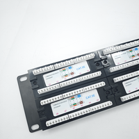 Panel de Conexión de Red UTP CAT5e CAT6 de 24 y 48 Puertos para Montaje en Rack con Barra de Gestión de Cables, Directo de Fábrica