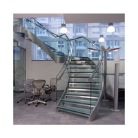 Nouvelle Escalier Hélicoïdal Intérieur Moderne Personnalisé avec Rampe en Aluminium et Escaliers Courbes à Double Poutre