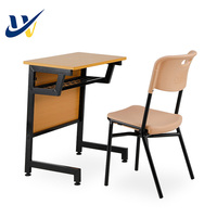 Ensemble de chaises et tables d'école modernes pour les Philippines, table d'apprentissage en bois, bureau et chaise de classe, durables et ignifuges pour l'école primaire/secondaire