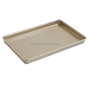 Lot de 3 plaques à pâtisserie rectangulaires antiadhésives en acier au carbone de 0,8 mm, résistantes au <span class=keywords><strong>four</strong></span>, <span class=keywords><strong>pour</strong></span> cuisine domestique - Vente en gros usine - Product Image 4