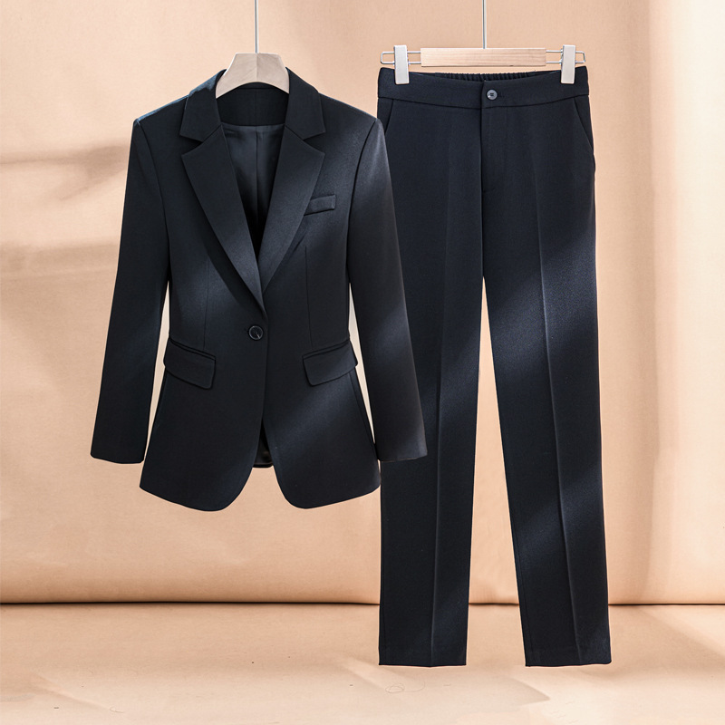 Black suit skinny trousers
