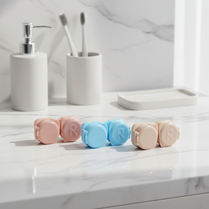 Boîtes d'emballage pour étuis à lentilles de <span class=keywords><strong>contact</strong></span> carrés en plastique réfléchissant coloré, les plus vendues, pour femmes et hommes, à prix abordable - Product Image 1