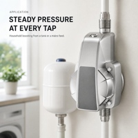 Pompa Booster Mini Smart 220V Magnet Permanen Cerdas dengan Frekuensi Variabel untuk Pemanas Air Kamar Mandi