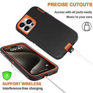 Coque de protection 3-en-1 pour <span class=keywords><strong>iPhone</strong></span> 16 17 16E 15 14 Plus 13 <span class=keywords><strong>12</strong></span> 11 Pro Max <span class=keywords><strong>Mini</strong></span> – Housse hybride antichoc robuste - Product Image 4