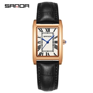 Sanda 1150 חם מכירה יוניסקס wristwatch רטרו קוורץ מרובע עם רצועת עור עמיד למים סגנון קסם - Product Image 1