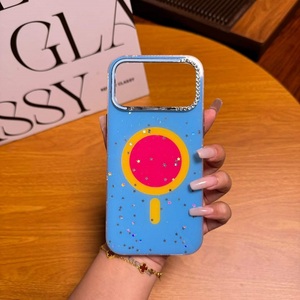 Nouvelle coque de téléphone magnétique de luxe style Ins 2026 pour <span class=keywords><strong>iPhone</strong></span> 18 17 Pro Max, couleur bonbon, avec protection d'objectif diamantée - Product Image 3