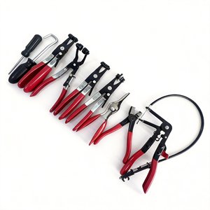 9-Piece Pipe Clamp Set High Carbon Steel Pliers Soft Case Storage Auto <b>Repair</b> Tools <b>Car</b> Maintenance Kit - Product Image 3