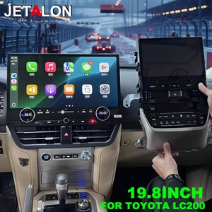 วิทยุติดรถยนต์หน้าจอสมาร์ท QLED ขนาด 19.8 นิ้ว ระบบแอนดรอยด์ สำหรับรถยนต์โตโยต้าแลนด์ครุยเซอร์ 200 LC200 ปี 2008-2021 เครื่องเล่นวิดีโอสเตอริโอ รองรับ Carplay แบบ 2 Din - Product Image 1