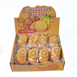 Jouet anti-stress en silicone et PU en forme de croissant, à presser et à faire résonner, à récupération lente, vente en gros - Product Image 1