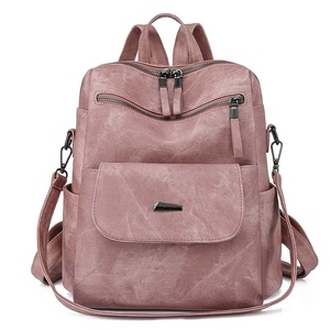Pu Backpack With Detachable Strap Zipper Closure Softback Large Capacity Daily Use Women's Fashion Bag - Product Image 3