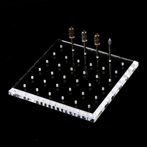36 Holes <b>Square</b> Nail <b>Drill</b> <b>Bit</b> Display Base Manicure Polishing Head Storage Organizer - Product Image 1