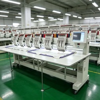 Machine à broder commerciale haut de gamme à grande vitesse, machine à broder à plat pour la production de casquettes