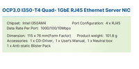 Adaptador Ethernet interno para servidor SUNWEIT ST7396 ST7397 OCP3.0 NIC Intel I350-T2/T4 Dual/Quad 1GbE RJ45 de cobre, disponible en stock.