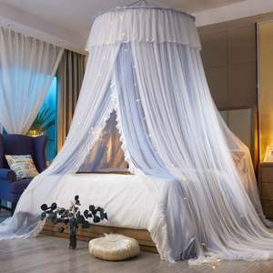 Princess Style Double Layer Yarn <b>Mosquito</b> <b>Net</b> Sheer Mesh Dome <b>Bed</b> <b>Canopy</b> for Bedroom Decoration - Product Image 4