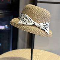 Topi Jerami Lebar Berbahan Kertas Landfond Travel Custom Sombrero, Dilengkapi Ikat Pinggang Anyaman Tangan, Cocok untuk Musim Panas dan Pantai