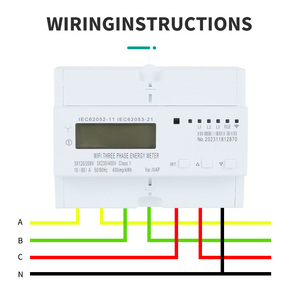 3P 4 dây Din Rail thông minh điện điều khiển từ xa trả trước năng lượng Meter Wifi ZigBee tuya quang điện Meter PV meterter - Product Image 6