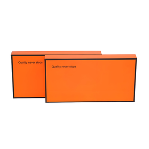 Caja de Regalo de Cartón Rígido con Tapa y Base Naranja de Lujo Personalizada, para Teléfono Móvil, Joyería, Collar, Anillo, Pendientes - Product Image 2