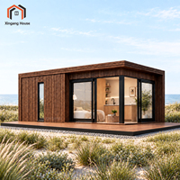 Cabane préfabriquée de luxe à haute performance isolante (SIPs), alimentée à l'énergie solaire, écologique, pour supermarché commercial, bureau, boutique, glamping