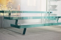 Garde-corps en verre moderne pour extérieur, balustrades d'escalier, marches d'escalier, escalier flottant en verre trempé avec éclairage LED, prix