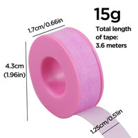 Ruban adhésif pour extensions de cils en micro-mousse personnalisé, de qualité professionnelle, coloré (bleu, noir, rose vif), style croisé, marque privée