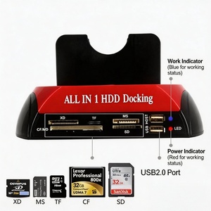 Station d'accueil pour disque dur externe, lecteur de carte, hub USB, boîtier HDD en plastique 2.5/3.5 IDE <span class=keywords><strong>SATA</strong></span> - Product Image 2