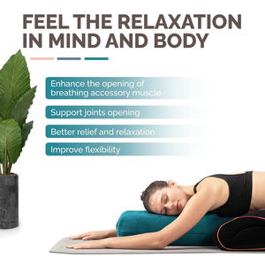 Coussin de <span class=keywords><strong>traversin</strong></span> de yoga personnalisé coussin de <span class=keywords><strong>couette</strong></span> rond housse de chanvre <span class=keywords><strong>traversin</strong></span> de yoga lavable en coton biologique ensemble de sarrasin - Product Image 4