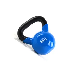 gym equipment kettlebell Suppliers-China manufacturer gym equipment 12kg Vinyl dipping cast iron kettlebell