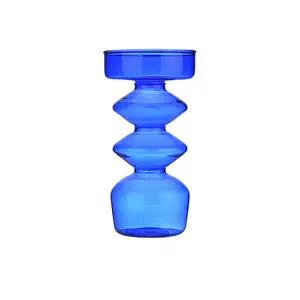 OEM handgeblasener farbiger glas-teelichter-kerzenhalter im vintage-stil für heimweh hochzeit und hausangebot