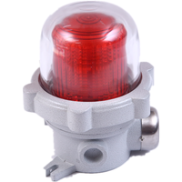 ATEX LED 5W IP65 24v DC Lampu Peringatan Kedip Tahan Api dari Paduan Aluminium dengan Buzzer Tahan Ledakan 6000K Cahaya Siang untuk Gudang