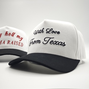 Casquettes de baseball en coton à 5 panneaux personnalisées en gros, avec logo brodé, bicolores, pour sports de plein air et voyage, style A-Frame - Product Image 5