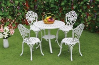 Vente de gros Table et chaises d'extérieur en fonte d'aluminium pour le jardin