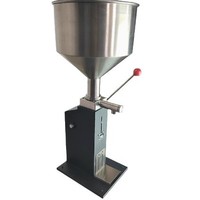Machine de remplissage manuelle à piston à pression pour miel, pâtes, huiles, crèmes, confitures et liquides en bouteilles avec trémie