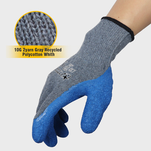 Gants de Travail XINGYU, Jauge 10, Noirs, Lisses, Paume Demi-Enduite de Latex, Enduits de Latex Crêpé, pour la Pêche et le Travail - Product Image 3