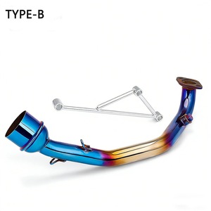 Système d'échappement complet pour <span class=keywords><strong>moto</strong></span> GY6 en acier inoxydable avec <span class=keywords><strong>coude</strong></span> avant pour modèles 125/150 - Product Image 5