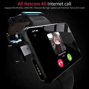Jam tangan pintar 4G layar besar 2.88 inci, panggilan video, pemutaran film layar sentuh penuh