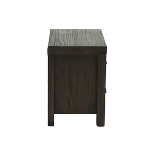 2 <b>Drawers</b> Nightstand In Espresso Wood Finish Modern Bedroom <b>Storage</b> <b>Drawer</b> Unit - Product Image 5