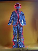 Costume de méduse lumineux à LED, tenue de méduse à double couche, tenue lumineuse pour défilé sur le thème de l'océan, spectacle sur scène
