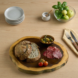 Ustensiles de cuisine écologiques en bois d'acacia artisanal sans épissures, compatibles lave-vaisselle, naturels et polyvalents pour aliments et desserts - Product Image 1