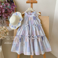 Vestido de Fiesta para Niñas, Diseño de Parches, Estilo Halter, Ropa de Verano para Niños