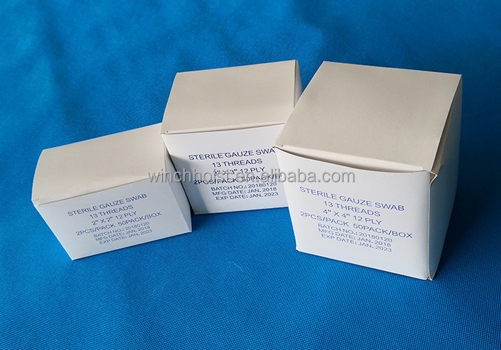 MS10 5*5CM Individually packaged disposable wound treatment gauze antiseptic gauze medical sterile gauze piece