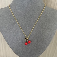 Lente Zomer Herfst Winter Nieuwe Rode Fruit Kersen Hanger Ketting 925 Zilver Niche Design Accessoires