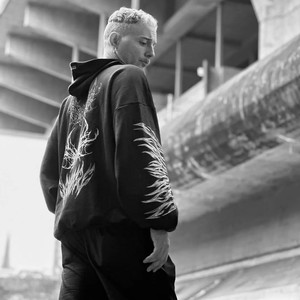 Custom Vintage Oversized Pullover Unisex Hoodies Digital <b>Paints</b> Acid Wash Distressed Heavyweight Autumn Print Hoodie - Product Image 4