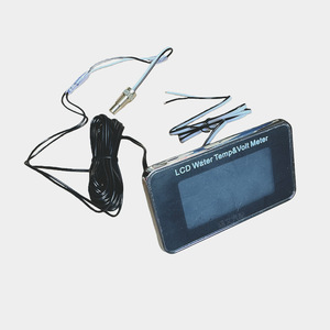 จอแสดงผล LCD วัดอุณหภูมิน้ำและแรงดันไฟฟ้า 12V 24V แบบสองจอ สำหรับรถยนต์ รุ่น By8126A - Product Image 2