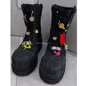 Diseño <span class=keywords><strong>de</strong></span> abalorios desgastados con punta extra redonda, Efecto desgastado, zapatos <span class=keywords><strong>de</strong></span> moda para hombre, <span class=keywords><strong>botas</strong></span> <span class=keywords><strong>de</strong></span> seguridad, botín con cordones Hummer CON ABALORIOS - Product Image 3