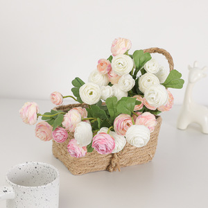 Fleurs Artificielles Rose Rose Poudré Blanc Rose Profond Champagne Soie Plastique Haute Simulation Décoration Mariage Maison Accessoires Branche Unique - Product Image 2